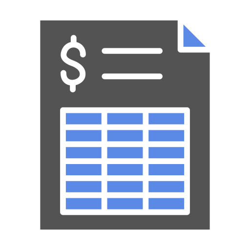 Spreadsheet Generic Blue icon