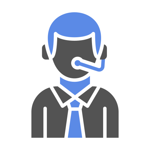telemarketeer Generic Blue icoon