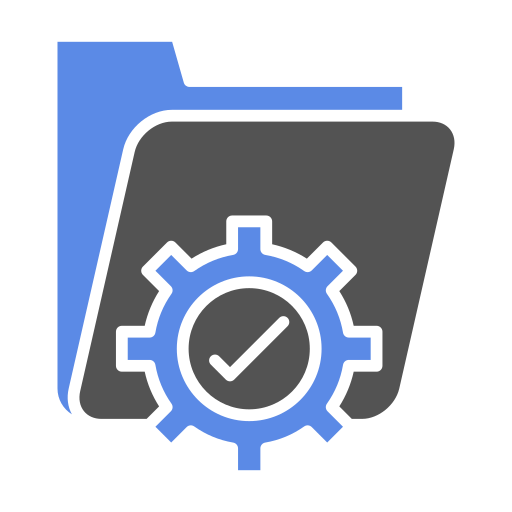 자료 관리 Generic Blue icon