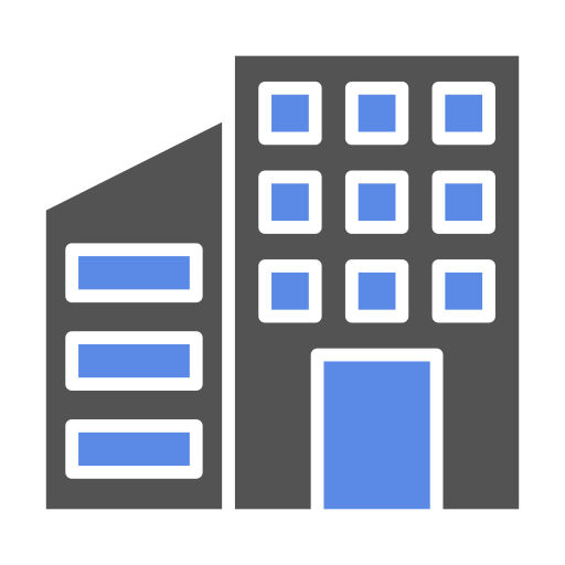 immeuble de bureaux Generic Blue Icône