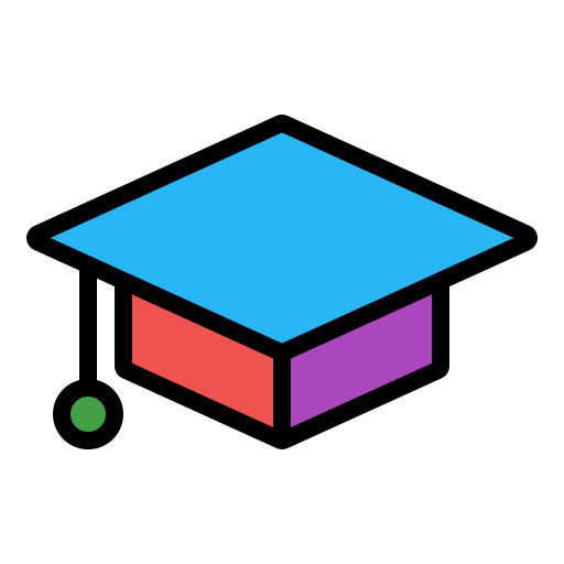 Academic cap Generic Outline Color icon