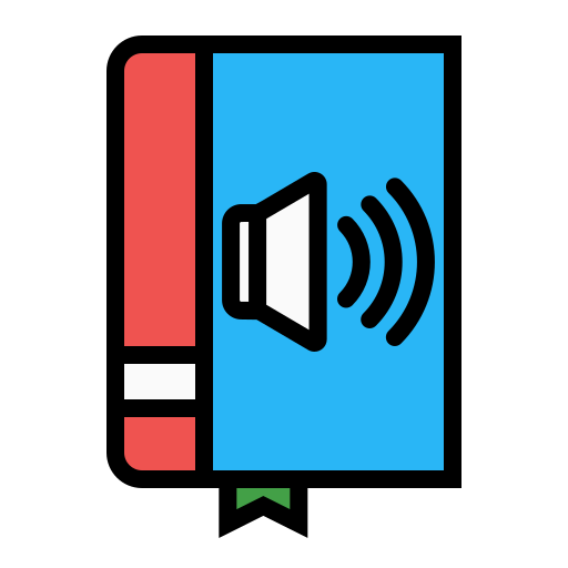 audiolibro Generic Outline Color icona