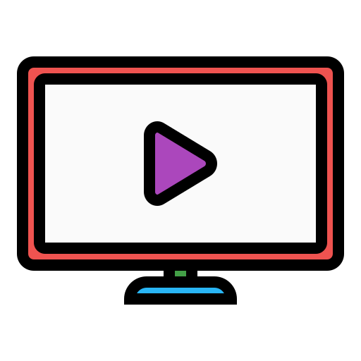 Видео-плеер Generic Outline Color иконка