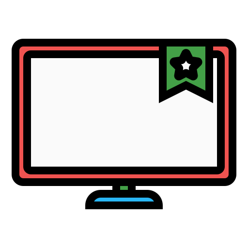 Monitor screen Generic Outline Color icon