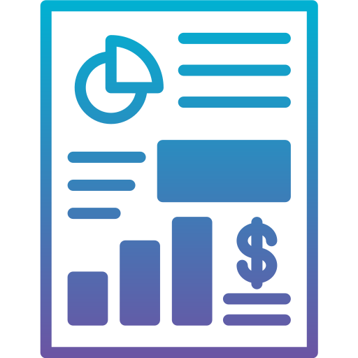 relatório de negócios Generic Flat Gradient Ícone