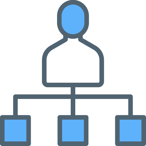 Иерархическая структура Generic Blue иконка