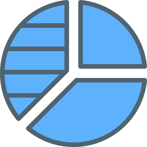 cirkeldiagram Generic Blue icoon