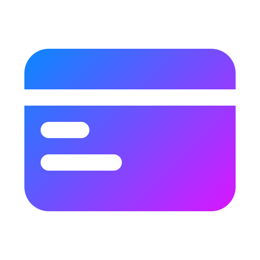 tarjeta de crédito Generic Flat Gradient icono