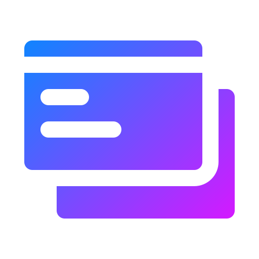 tarjeta de crédito Generic Flat Gradient icono