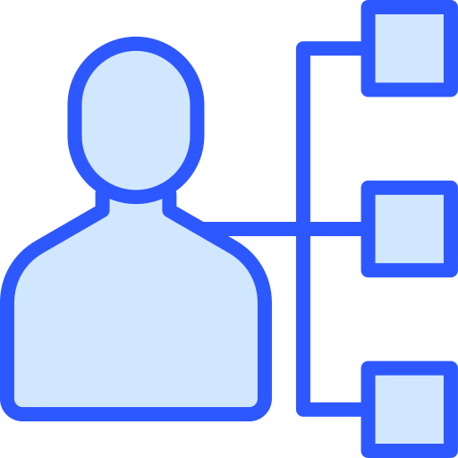 Hierarchical structure Generic Blue icon