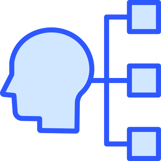 estrutura hierárquica Generic Blue Ícone