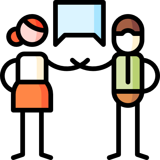 会話 Puppet Characters Lineal Color icon