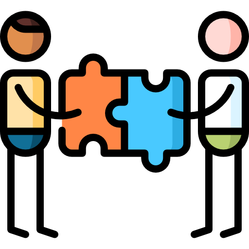 Puzzle Puppet Characters Lineal Color icon