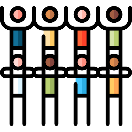 unterstützung Puppet Characters Lineal Color icon