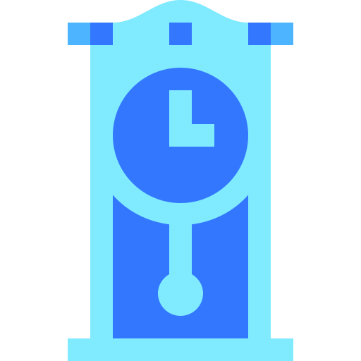 Grandfather clock Basic Sheer Flat icon