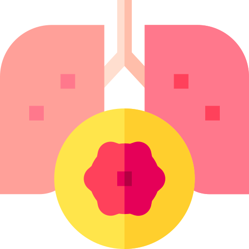 Lung cancer Basic Straight Flat icon