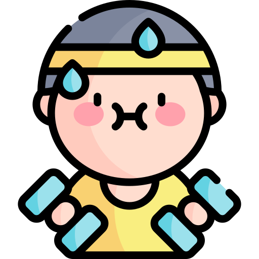 エクササイズ Kawaii Lineal color icon