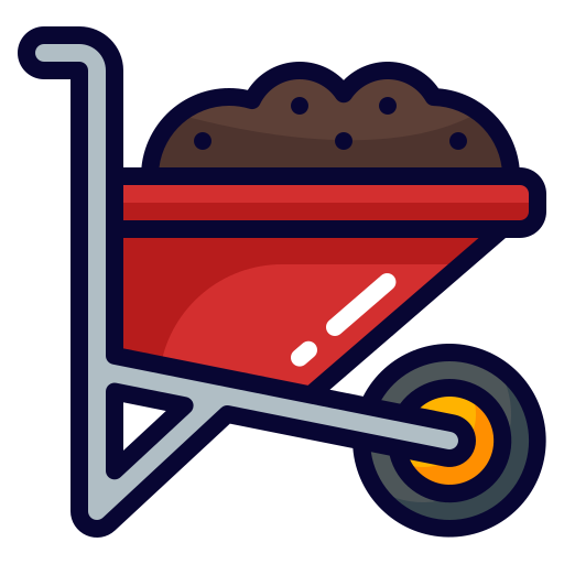 Wheelbarrow Generic Outline Color icon