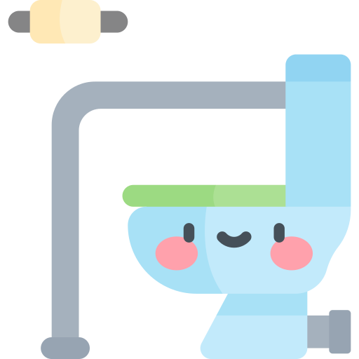 toilet Kawaii Flat icoon