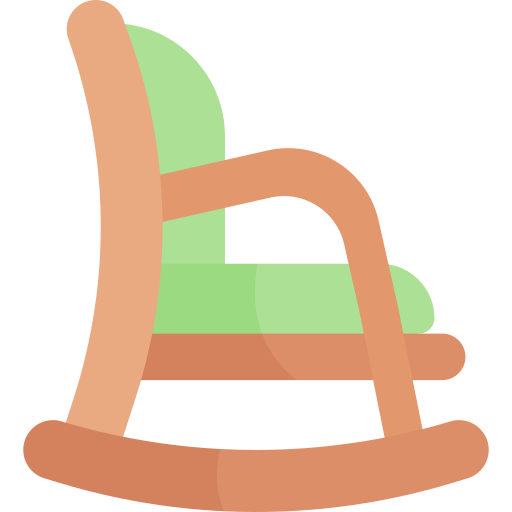 schommelstoel Kawaii Flat icoon