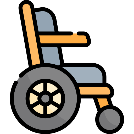 cadeira de rodas Kawaii Lineal color Ícone