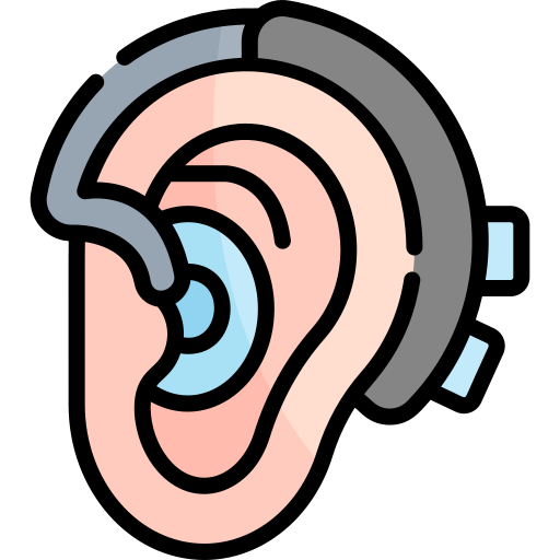 補聴器 Kawaii Lineal color icon