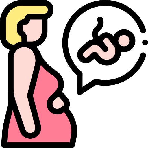 임신 Detailed Rounded Lineal color icon