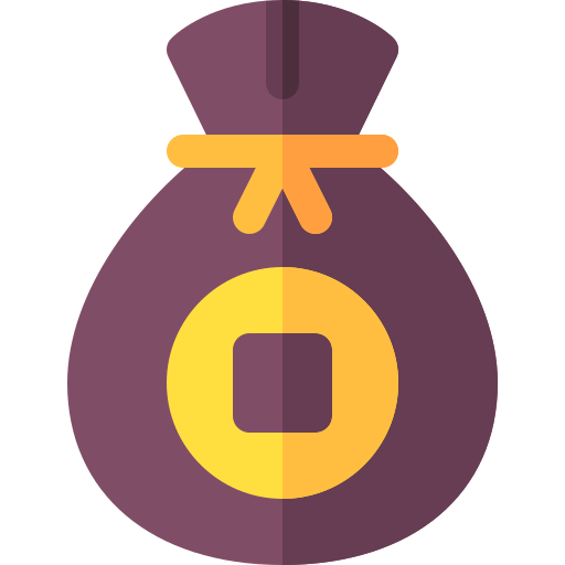 torba z pieniędzmi Basic Rounded Flat ikona