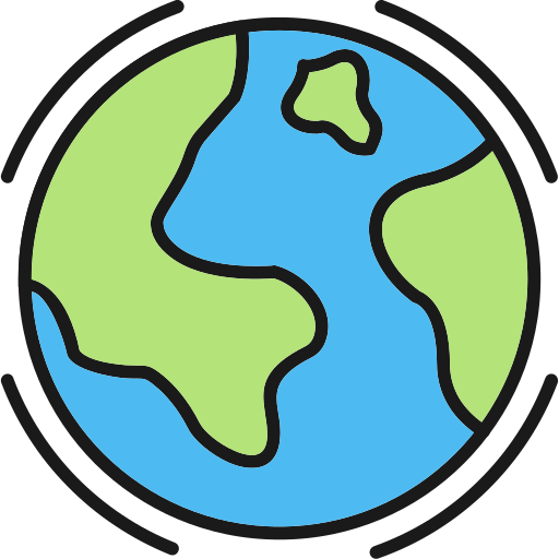 地球 Generic Outline Color icon