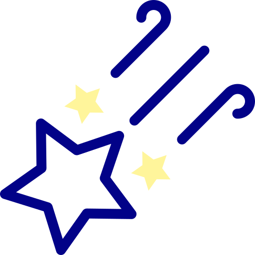 Падающая звезда Detailed Mixed Lineal color иконка