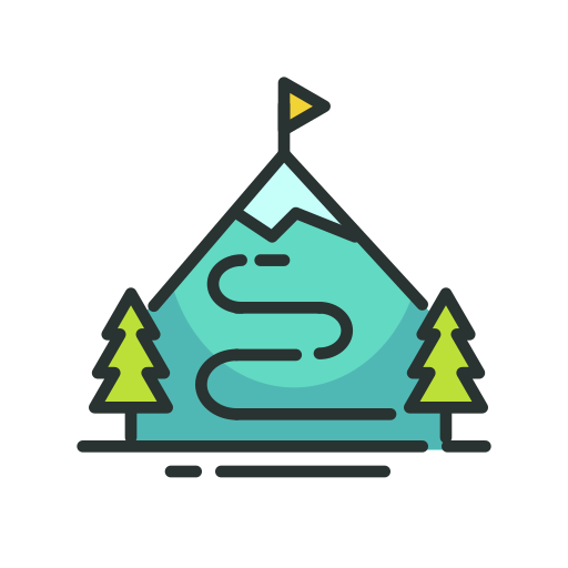 Hiking Generic Outline Color icon