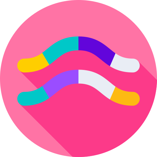 Worm Flat Circular Flat icon