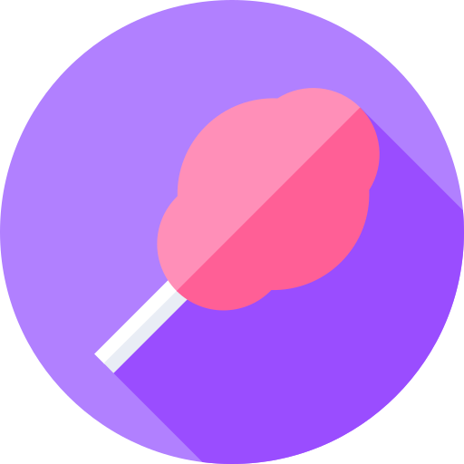 솜사탕 Flat Circular Flat icon