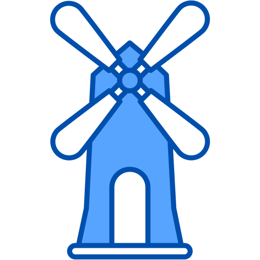 moinho de vento Generic Blue Ícone