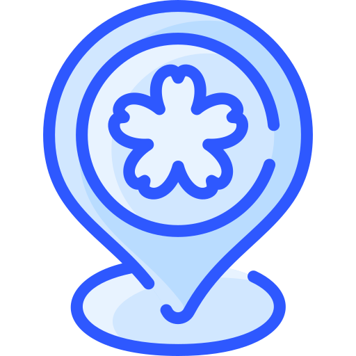 Location pin Vitaliy Gorbachev Blue icon