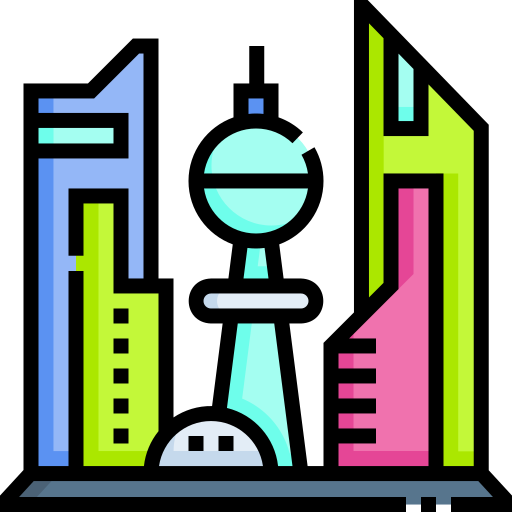 Cityscape Detailed Straight Lineal color icon