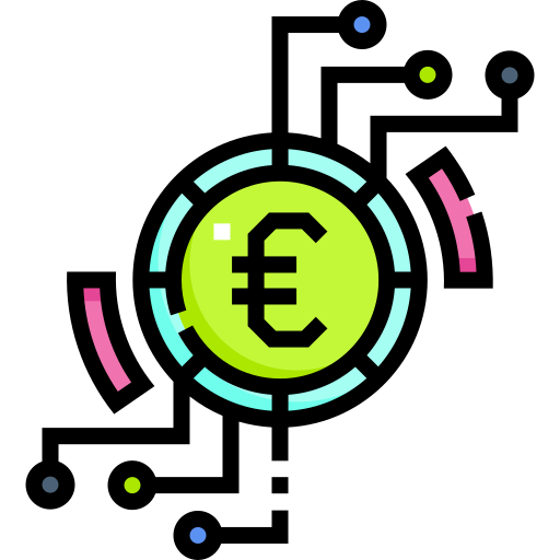 デジタル通貨 Detailed Straight Lineal color icon