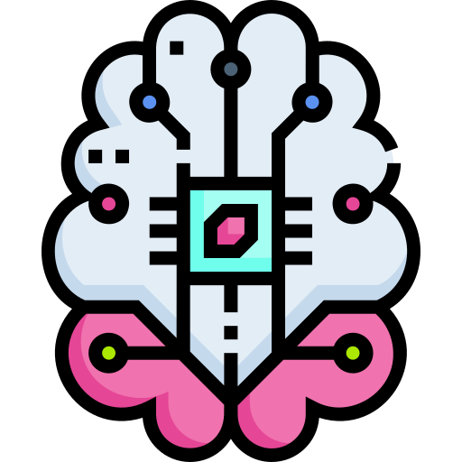 cerebro robótico Detailed Straight Lineal color icono
