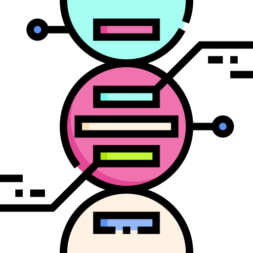 遺伝子工学 Detailed Straight Lineal color icon