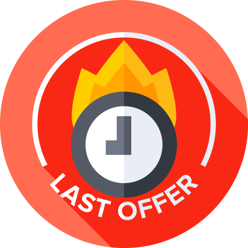 Last offer Flat Circular Flat icon