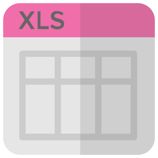 formato xls Generic Flat icono