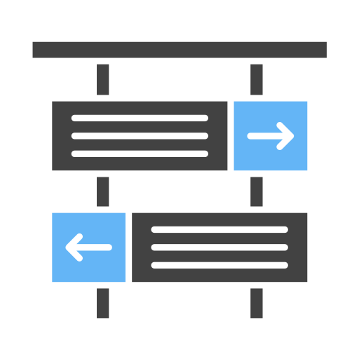 les directions Generic Blue Icône