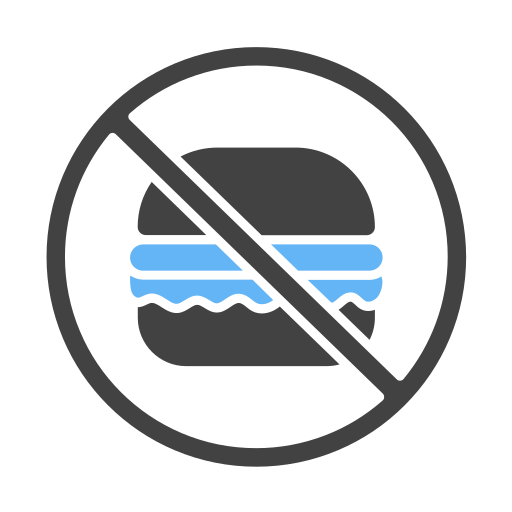 kein fastfood Generic Blue icon