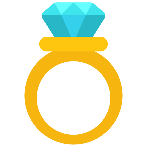 diamant-ring Juicy Fish Flat icon