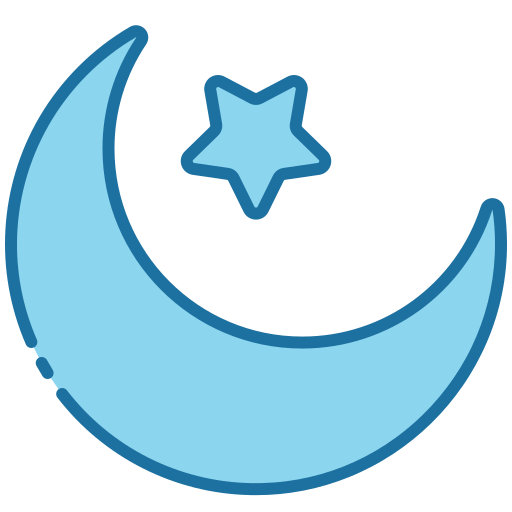 luna creciente Generic Blue icono