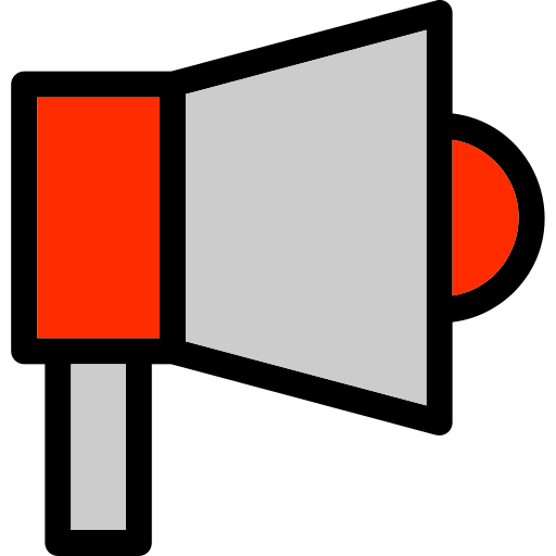 megáfono Generic Outline Color icono