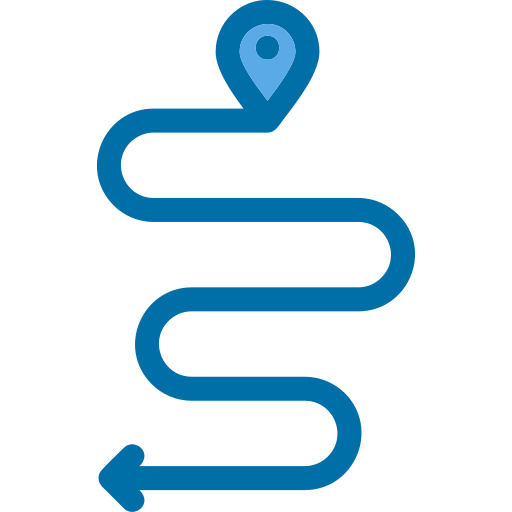 Road map Generic Blue icon