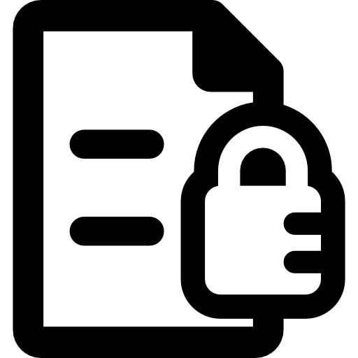 página de texto seguro Basic Rounded Filled icono