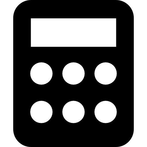 rekenmachine voor wiskunde op school  icoon