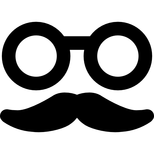 Moustache and glasses  icon